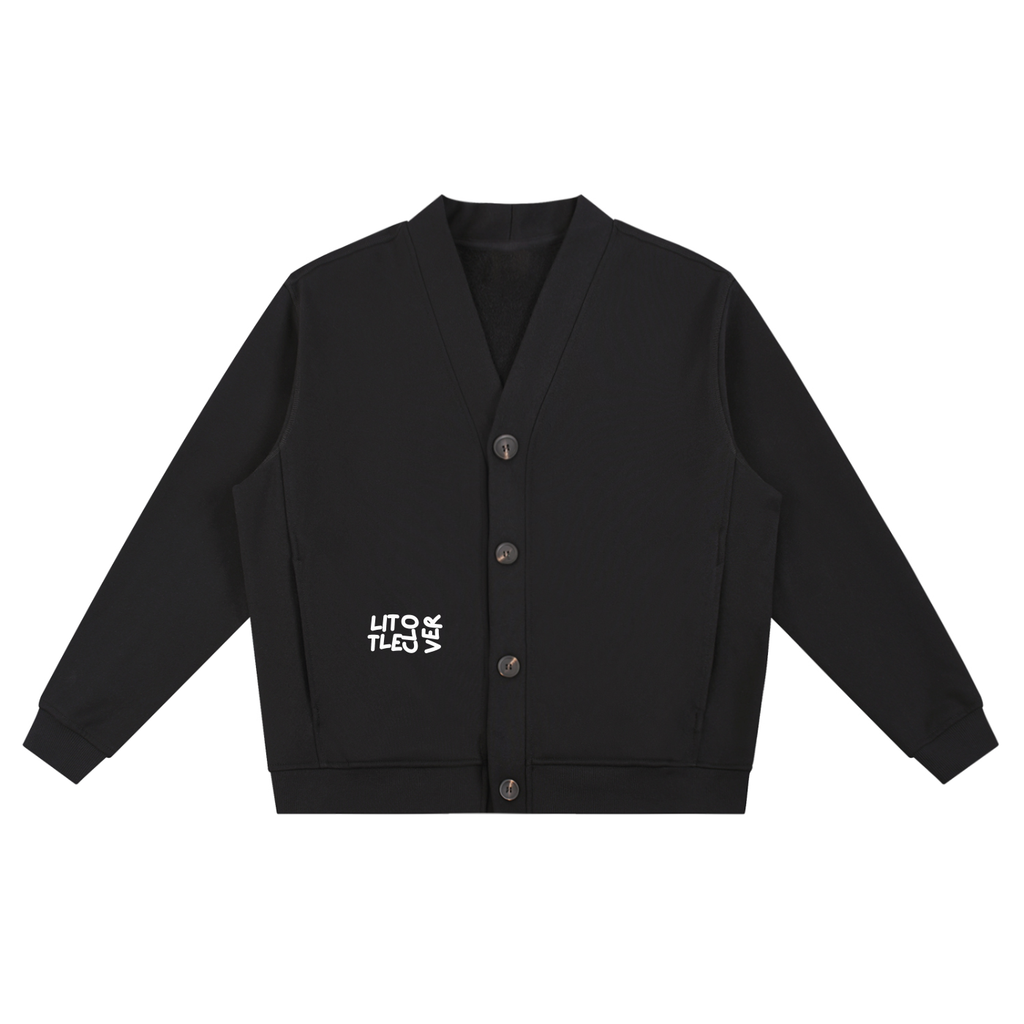 LC Heavyweight Sweat Cardigan (Black) | UNISEX