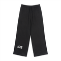LC Fleece Drawstring Straight-Leg Sweatpants (Black) | UNISEX