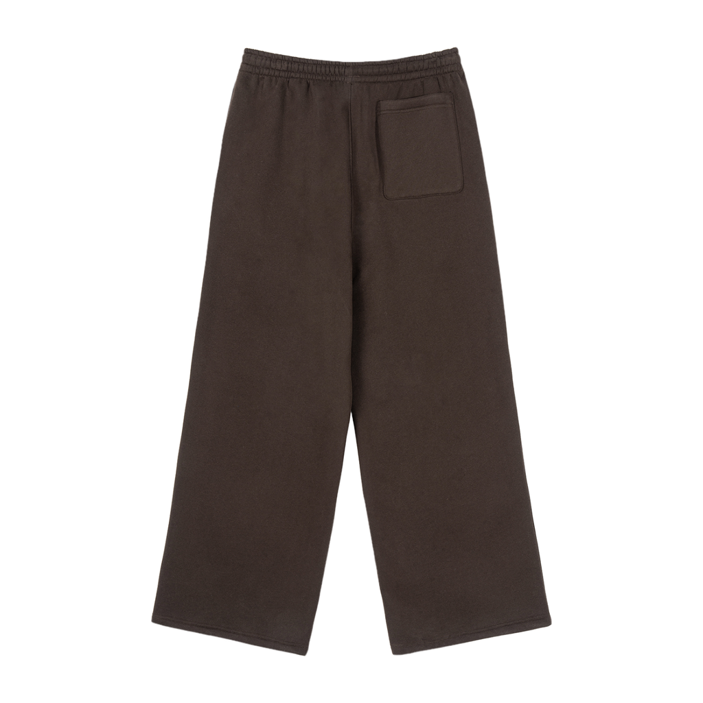 LC Fleece Drawstring Straight-Leg Sweatpants (Brown) | UNISEX