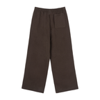 LC Fleece Drawstring Straight-Leg Sweatpants (Brown) | UNISEX