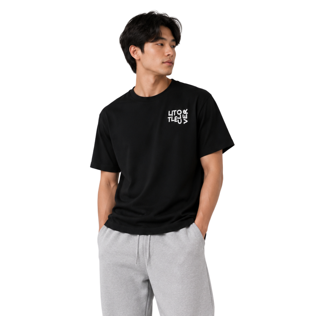 LC Cotton T-Shirt (Black) | UNISEX