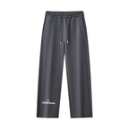 LC Drawstring Straight-Leg Sweatpants (Charcoal Gray) | WOMEN