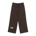 LC Fleece Drawstring Straight-Leg Sweatpants (Brown) | UNISEX