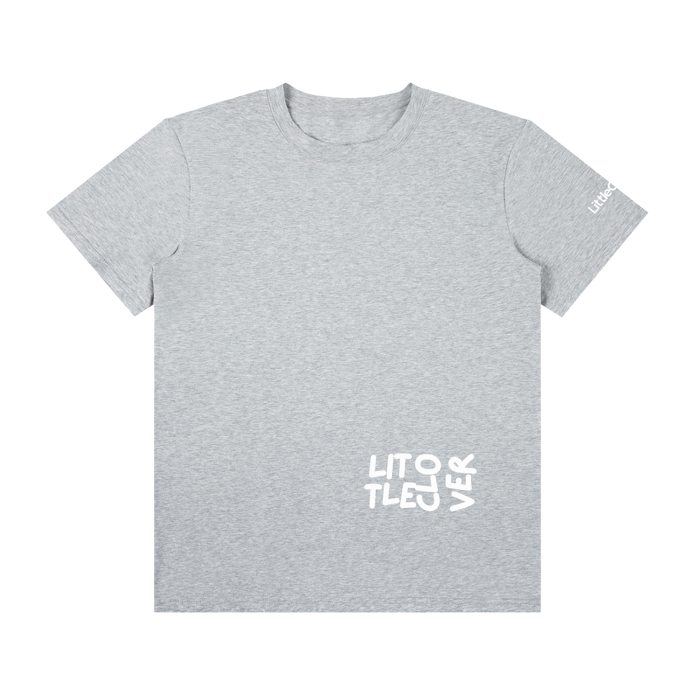 LC Classic Crew Neck Cotton T-Shirt (Gray) | UNISEX