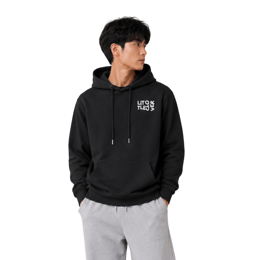 LC Classic Unisex Cotton Hoodie (Black) | UNISEX