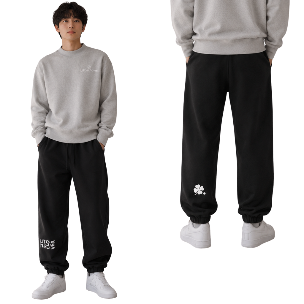 LC Fleeced Jogger Sweatpants (Black) | UNISEX