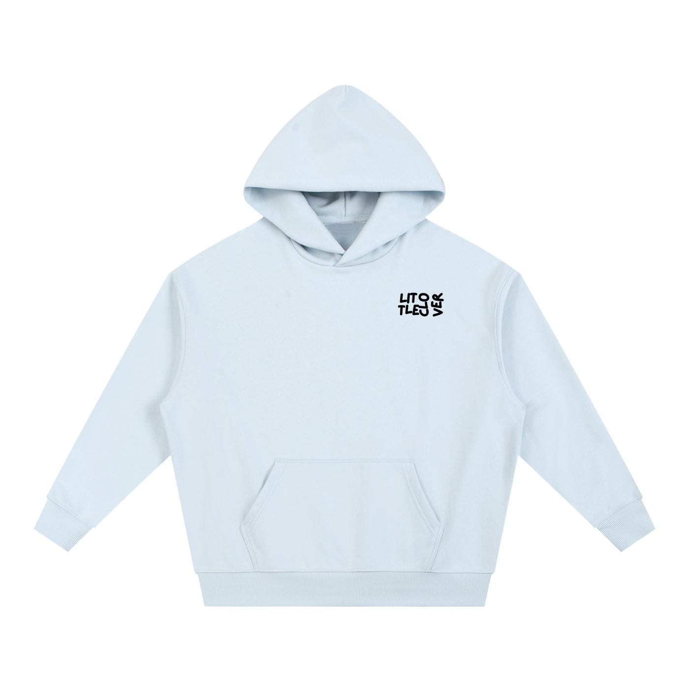 LC Essential Boxy Heavyweight Drop-Shoulder Hoodie (Blue) | UNISEX