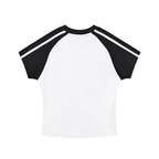 LC Contrast Stripes T-Shirt (Black & White) | WOMEN