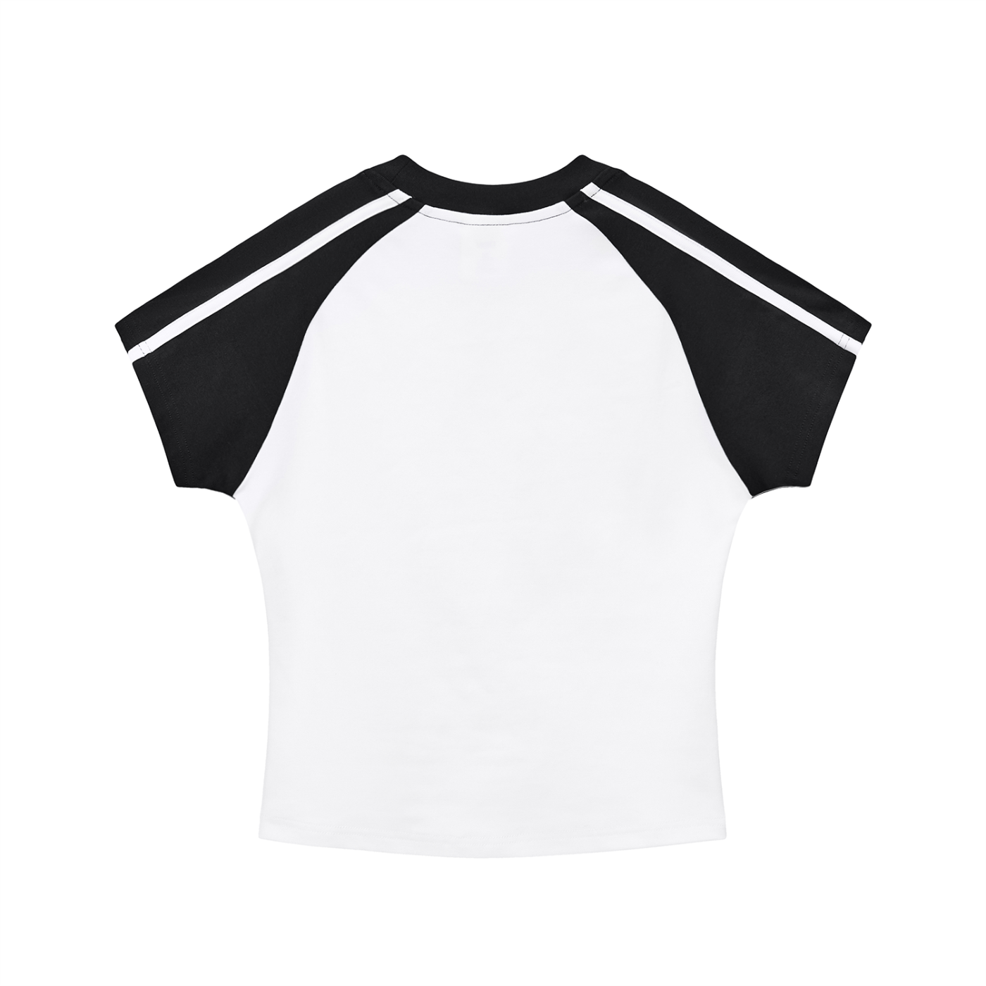 LC Contrast Stripes T-Shirt (Black & White) | WOMEN