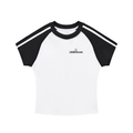 LC Contrast Stripes T-Shirt (Black & White) | WOMEN