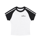 LC Contrast Stripes T-Shirt (Black & White) | WOMEN