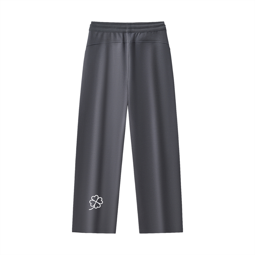 LC Drawstring Straight-Leg Sweatpants (Charcoal Gray) | WOMEN