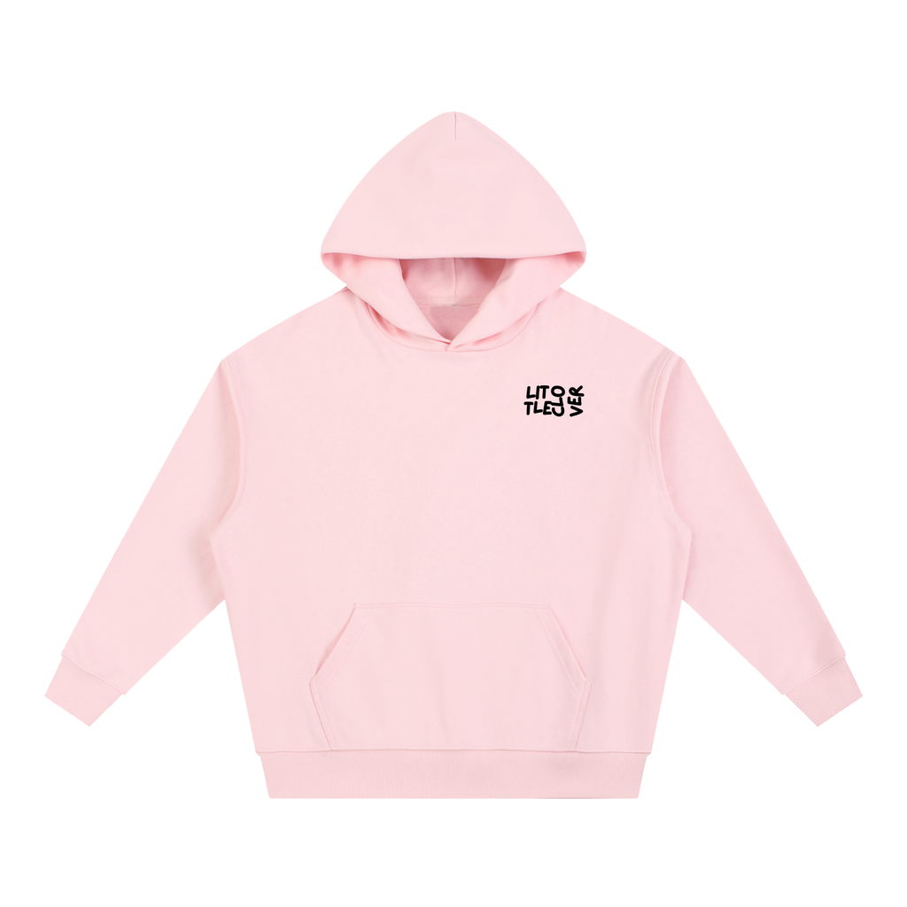 LC Essential Boxy Heavyweight Drop-Shoulder Hoodie (Pink) | UNISEX