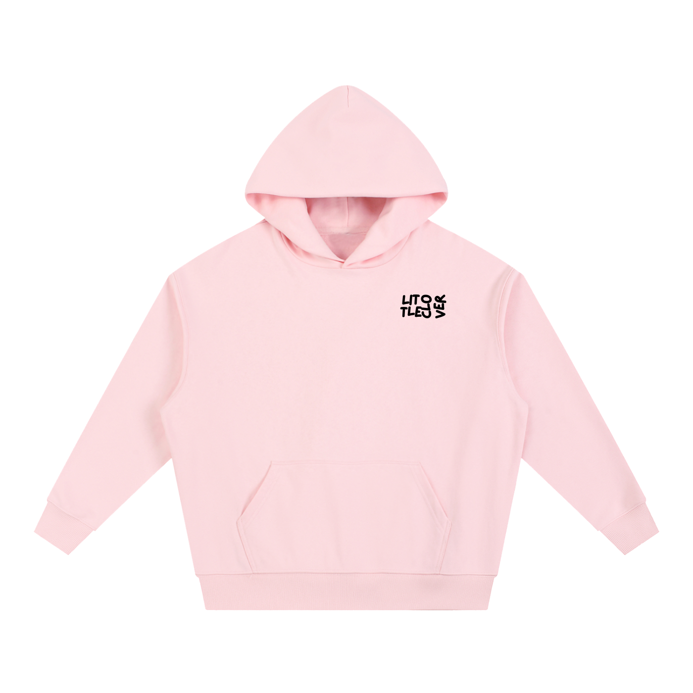 LC Essential Boxy Heavyweight Drop-Shoulder Hoodie (Pink) | UNISEX