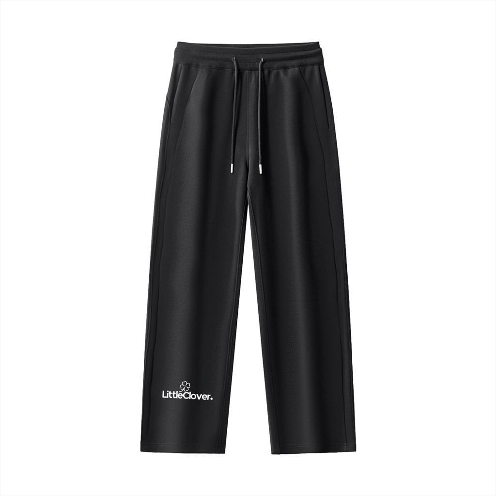 LC Drawstring Straight-Leg Sweatpants (Black) | WOMEN