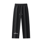LC Drawstring Straight-Leg Sweatpants (Black) | WOMEN