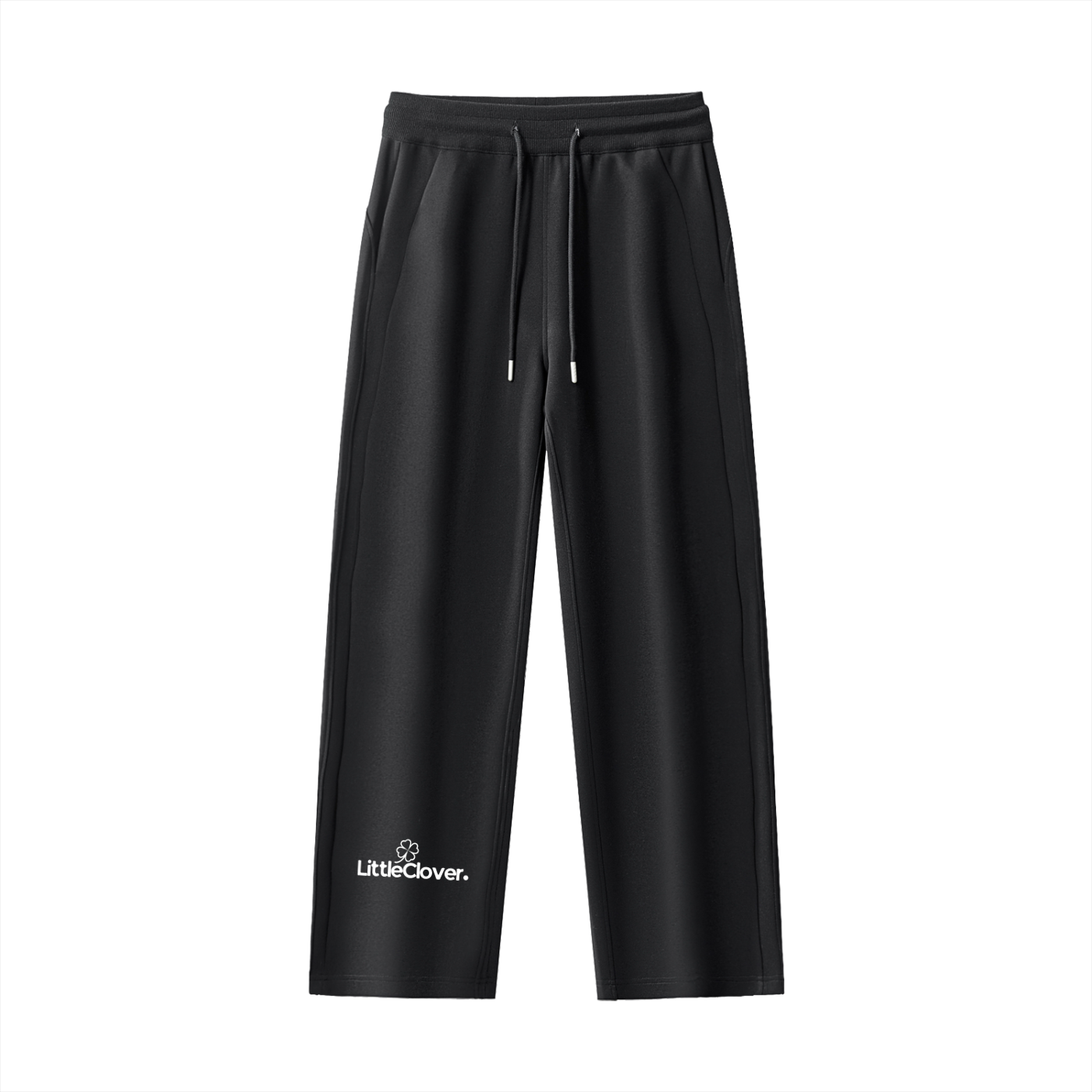 LC Drawstring Straight-Leg Sweatpants (Black) | WOMEN