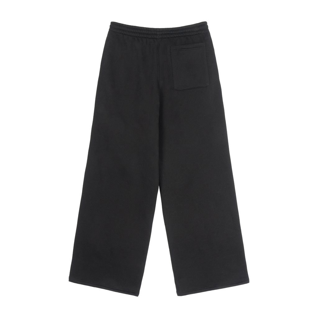 LC Fleece Drawstring Straight-Leg Sweatpants (Black) | UNISEX