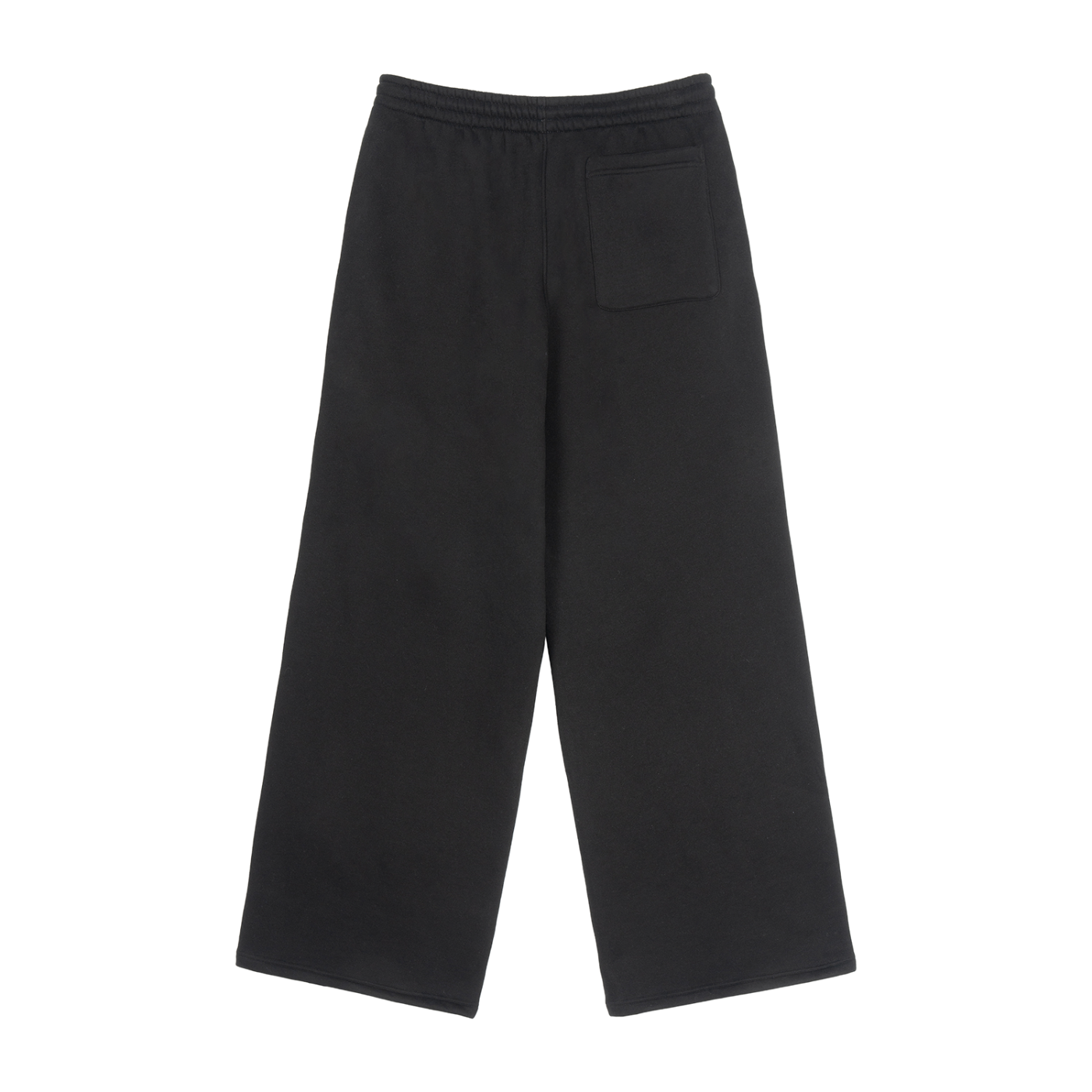 LC Fleece Drawstring Straight-Leg Sweatpants (Black) | UNISEX