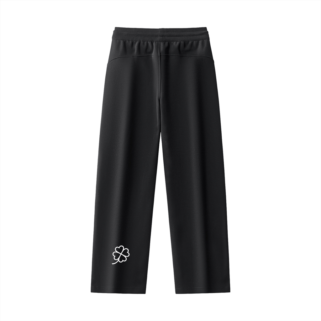 LC Drawstring Straight-Leg Sweatpants (Black) | WOMEN